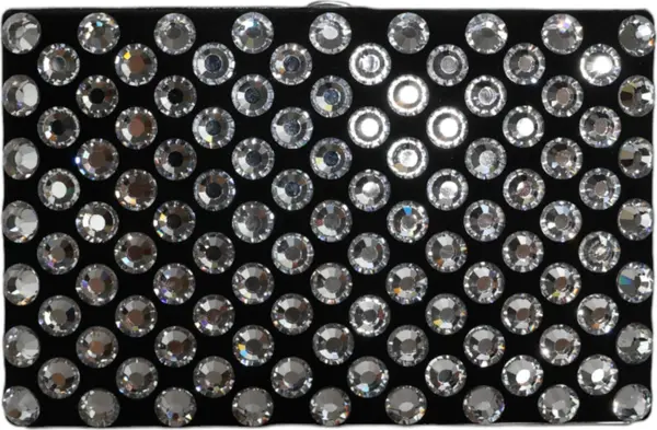 Black Velvet Crystal Clutch Evening Party Purse Bag