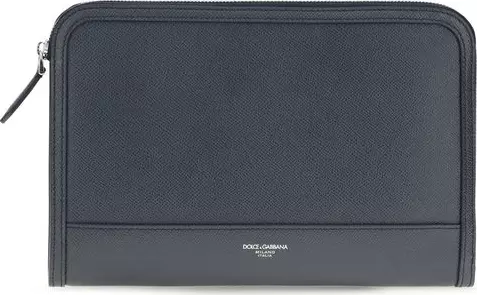Blue Calf Leather Bos Taurus Clutch Bag