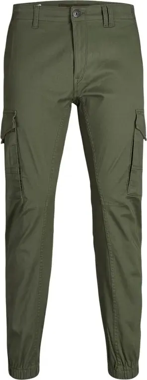 Green Cotton Skinny Pants