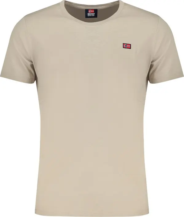 Beige Cotton Men's T-Shirt