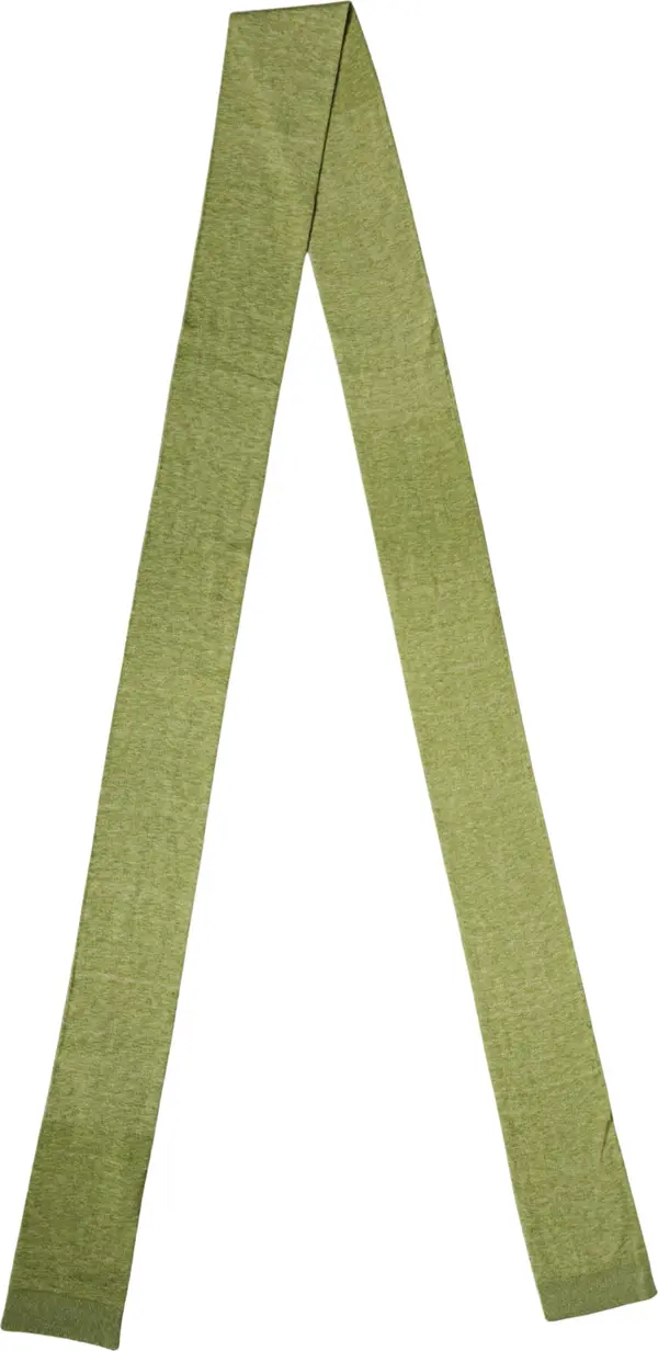 Green Cashmere Knitted Neck Foulard 280cm x11cm Men Scarf
