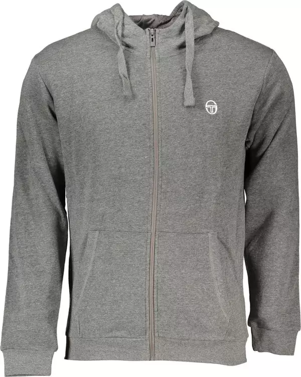 Grigio Cotton Men's Hooded Sweatshirt