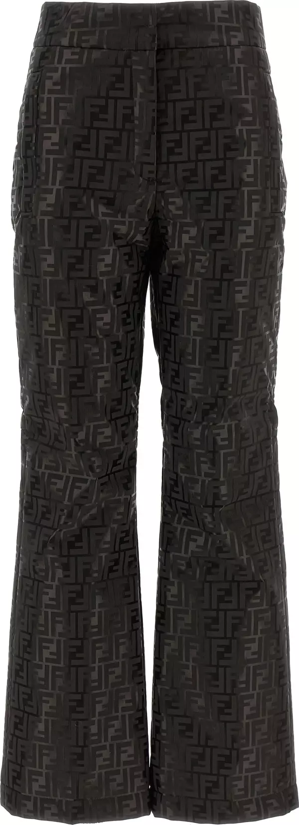 Brown Cotton Athletic Pants