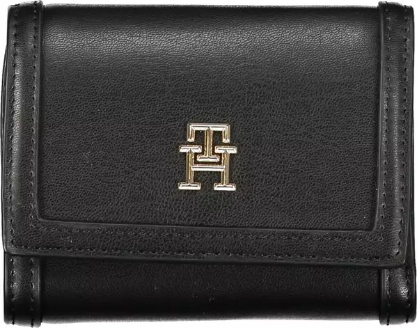 Black Polyurethane Women Wallet