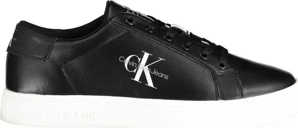 Black Polyester Men's Sneaker