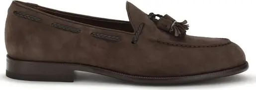 Brown Calf Leather Bos Taurus Slip-On Loafers