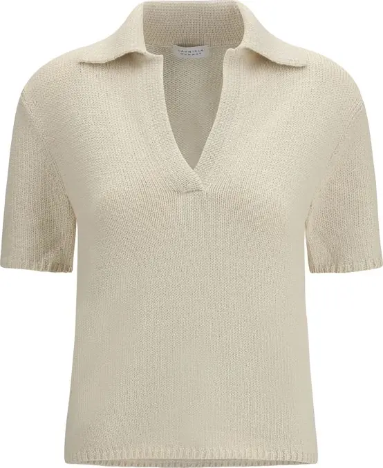 Beige Cashmere Polo Shirt