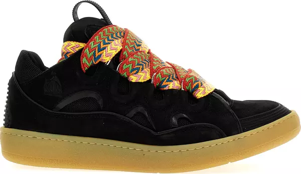 Black Calfskin Chunky Sneakers