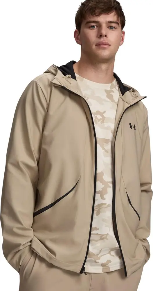 Beige Polyester Hoodie