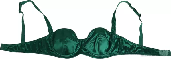 Green Satin Semi-Padded Underwire Musk Underwear
