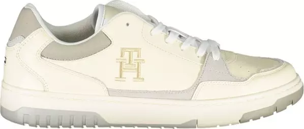 Beige Sports Sneakers with Unique Embroidery