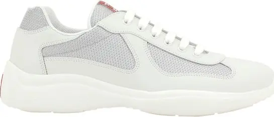 White Polyamide Low Top Sneakers