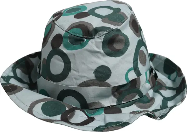 Teal Cotton Big Polka Dot Pattern Bucket Hat