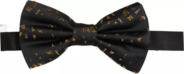 Dark Gray Speckle Pattern Adjustable Neck Papillon Bow Tie