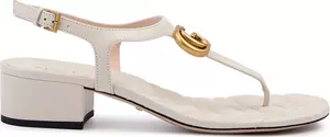 Mystic White Nappa Charlotte Leather Sandals