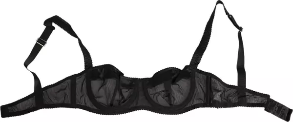 Black Sheer Mesh Underwire Bra  Underwear