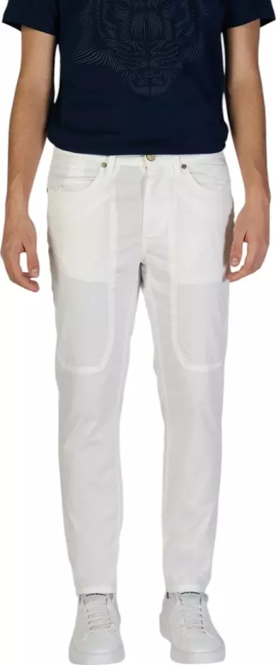 White Cotton Skinny Pants