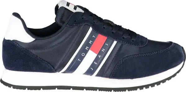 Blue Polyester Men's Sneaker