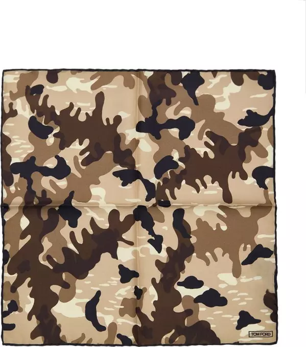 Beige Silk Pocket Square