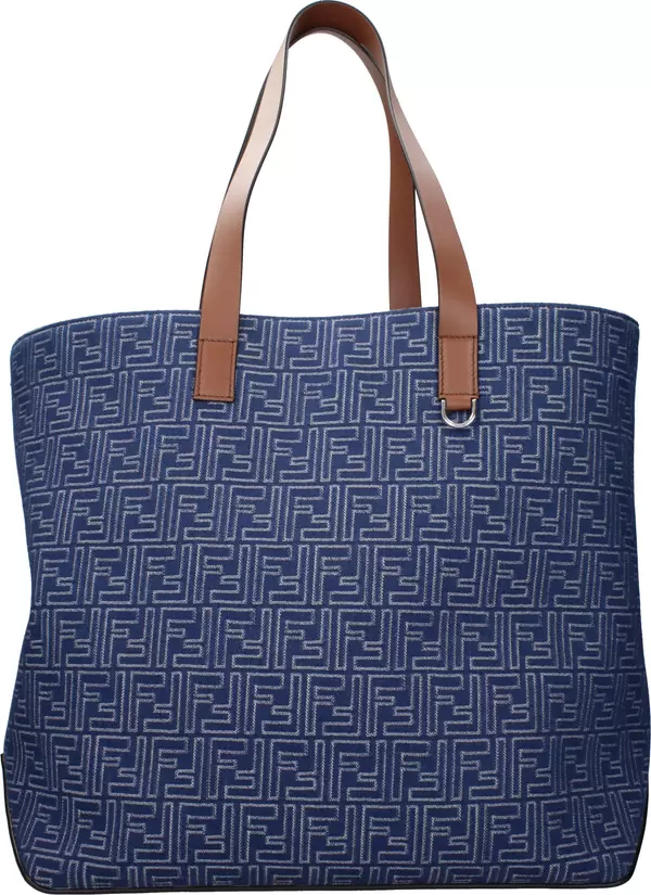 Blue Fabric Shoulder Bag