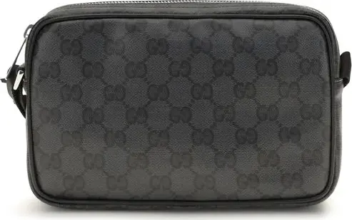 Black Fabric Shoulder Bag