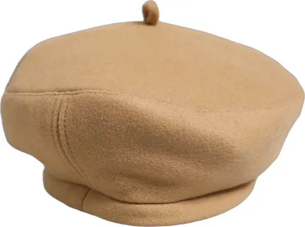 Beige Wool French Style Beret Capello Hat