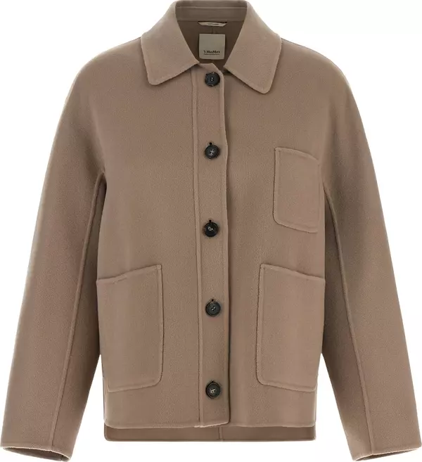 Beige Wool Full-Length Jacket