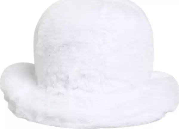 White Modacrylic Fur Bucket Men Capello Hat