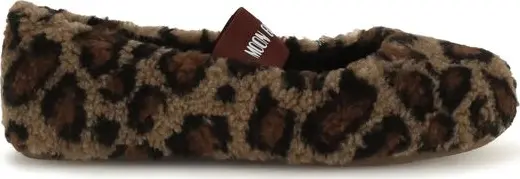 Brown Polyester Ballet Flats