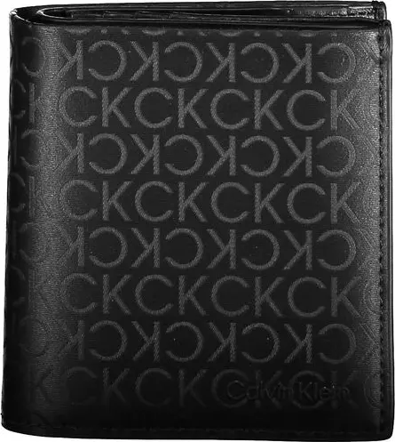 Black Polyurethane Men Wallet