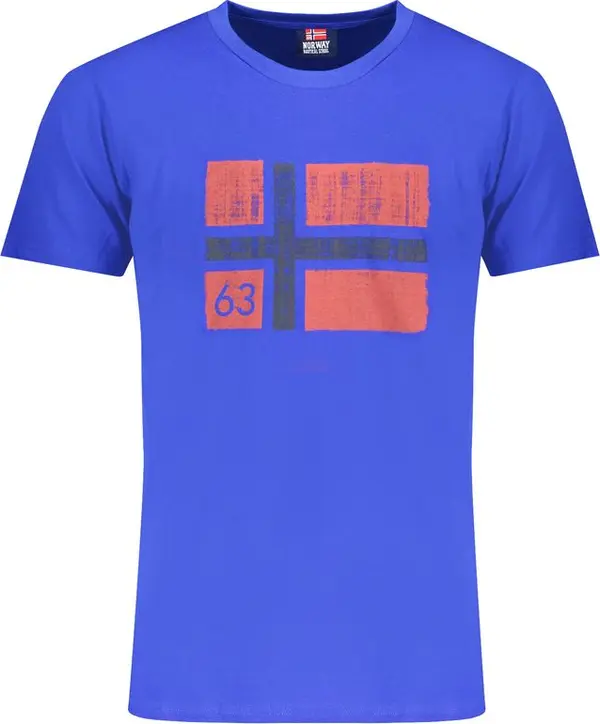 Blu Cotton Men T-Shirt