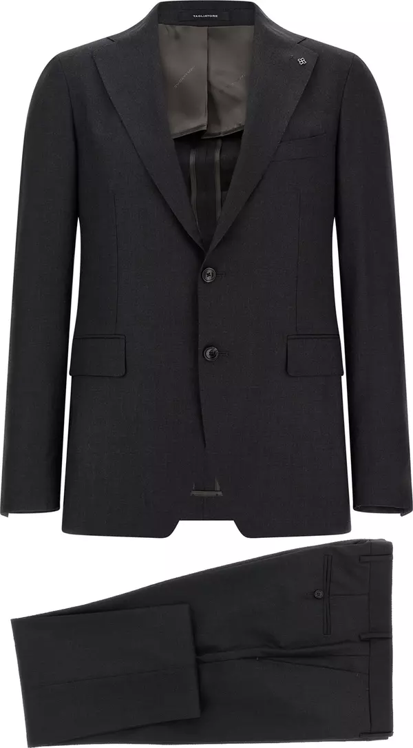 Gray Virgin Wool Two-Piece Suit