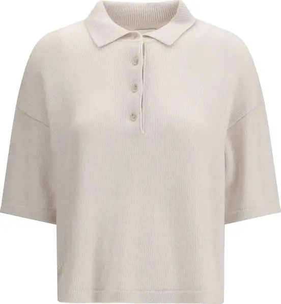 Beige Cashmere Polo Shirt