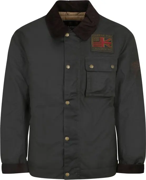 Bicolor Cotton Full-Length Jacket