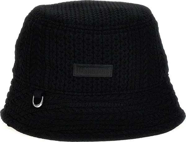 Black Viscose Bucket Hat