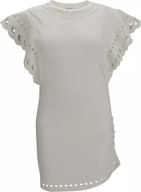 White Cotton Casual Dress