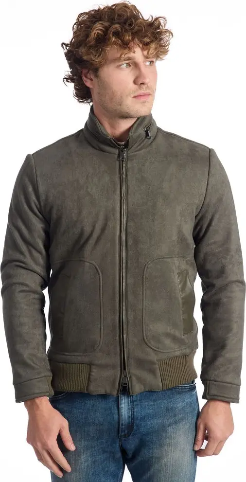 Green Eco Leather Men Jacket