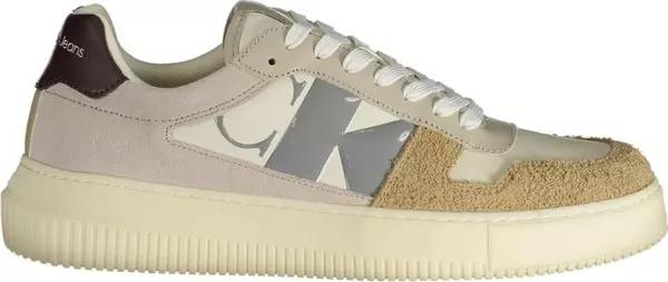 Beige Polyurethane Men Sneaker