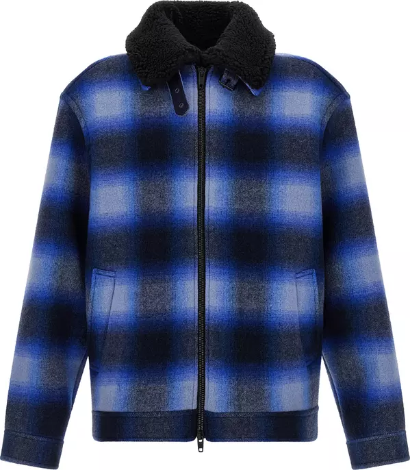 Blue Virgin Wool Bomber