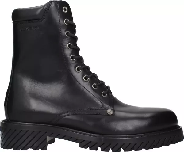 Black Leather Ankle Boots