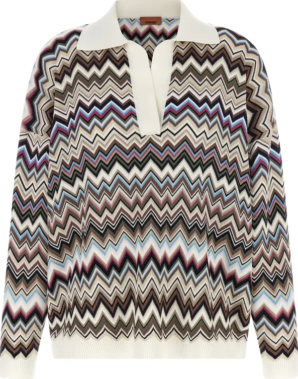 Multicolor Viscose Polo Shirt