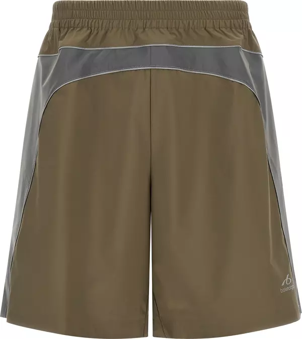 Gray Polyester Bermuda Shorts