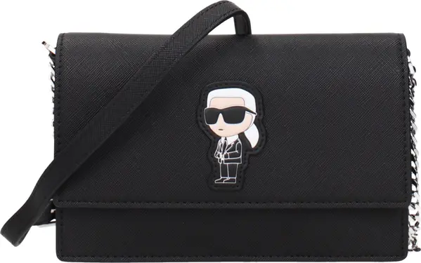 Black Polyethylene Crossbody Bag