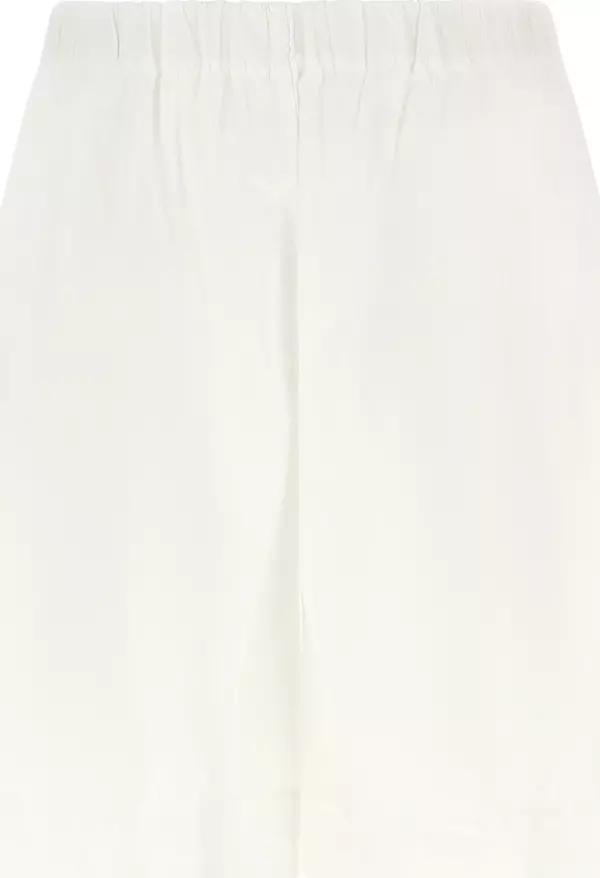 White Cotton Bermuda Shorts