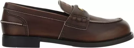 Brown Calf Leather Bos Taurus Slip-On Loafers
