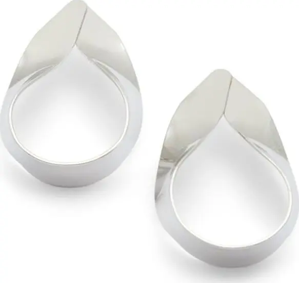 Silver Elastane Earrings
