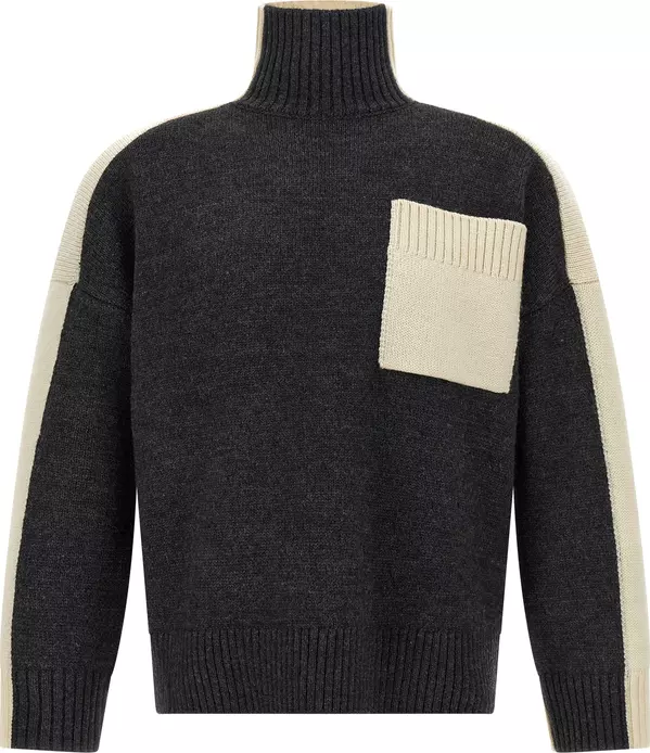 Gray Elastane Cardigan