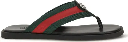 Black Polyamide Flip-Flop Sandals