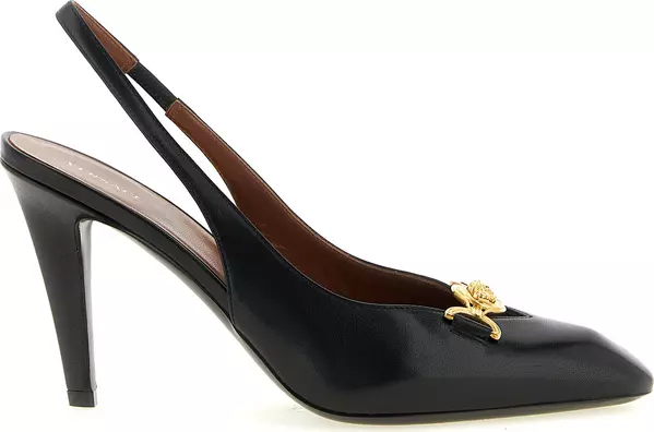 Black Lamb Leather High Heel Pumps
