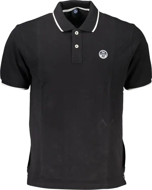 Black Cotton Men's Polo Shirt